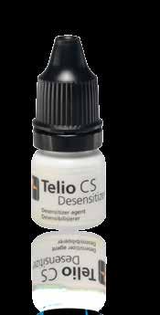Telio CS Desensitizer Erste Hilfe für freiliegendes Dentin Telio CS Desensitizer ist eine Lösung zur Vermeidung und Reduktion von Dentinüberempfindlichkeiten