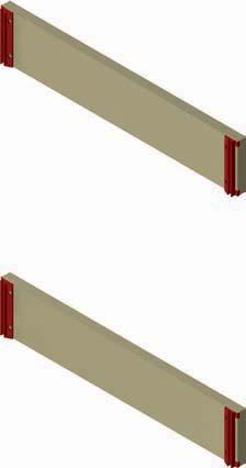 THE SPACER OF THE SAME WIDTH OF THE WOODEN PANEL - - POSITION THE SPACER AND THE VERTICAL PROFILE TO THE WALL AND FIX IT - 4 -