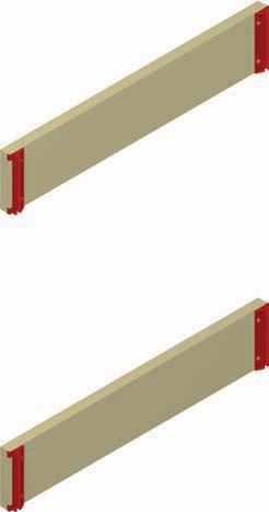 PROFILE - 2 - PREPARE THE SPACER OF THE SAME WIDTH OF THE WOODEN ONE - - POSITION THE SPACER AND THE VERTICAL PROFILE TO THE