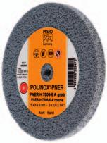 POLINOX -Schleifräder POLINOX -Kompaktschleifräder PNER T Für den Einsatz auf Geradschleifern und Biegwellen entwickelt.