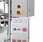 Kochmaschine mit montiertem Steuerschrank» Komplette Prozessüberwachung und Steuerung durch SPS» Kochung, Vakuumierung, Nachvakuumierung automatisch nach