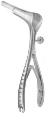fixation screw, WL 75mm, length 14cm KILLIAN Nasenspekulum, Standardmodell, mit Feststellschraube, AL 90mm, Länge 14cm KILLIAN nasal speculum, standard modell, with fixation screw, WL 90mm, length