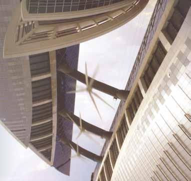 087 Schematische Darstellung der Windkraftanlage [ www.climateandfuel.com ] 085 Schnitte; 2-geschoßige Eingangshalle; Fassadenspiel durch Materialwechsel [ Wood 2008, 91.