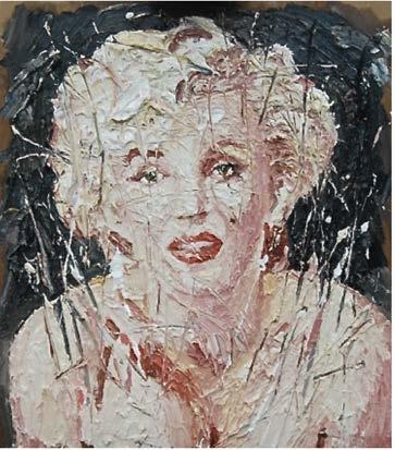 29. OLIVER JORDAN Marilyn Monroe, 2017, Öl auf Pappe, 70 x 70 cm,