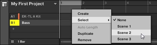 Ein Arrangement erstellen Zugang zum Song-View Eine neue, leere Section wird erzeugt. Um mit Ihrem Controller im Song-View eine neue Section zu erzeugen: 1.
