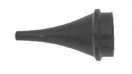 2700 Otoskop Ø 2,7mm, Blickrichtung 0, Nutzlänge 25 mm, mit schwarzem Kunststoff-Adapter für direktes Aufsetzen von Ohrspekulas, inklusive Bohrung zum Anschluss