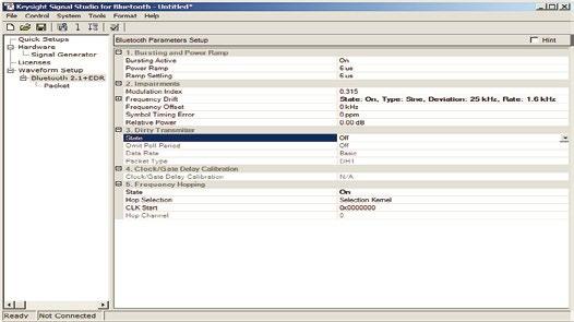 advanced capability allows you to create fully-coded Bluetooth signals with a variety of different packet types and PDU settings.
