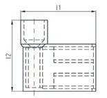 Winkel-Flachsteckhülsen Abmessungen in mm Anwendung: Für fein- und feinstdrähtige Leiter Werkstoff: MS galvanisch verzinnt Isolation: PA