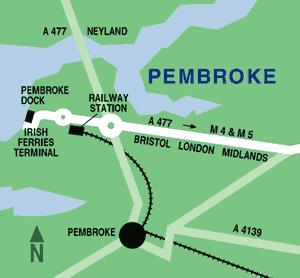 angekommen sind, folgen Sie der Beschilderung zum Hafen von Holyhead/Irish Ferries Pembroke Dock Pembrokeshire, SA72 6TW Für Notfälle: 0044 (0) 87 73 00 500 Anreise Dublin Port: - von Norden kommend: