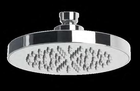 gemma plus Colonna doccia in alluminio con soffione in acciaio inox Ø150 mm. Shower column in silver anodized aluminium with stainless steel shower head Ø150 mm.