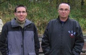Ingenieur und Sonnenuhrspezialist Volker Lotze (links) bei