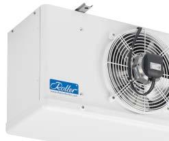 guarantee low air side pressure loss and provide high air volume Large heat exchanger surfaces lead to less dehumidification and to less defrost cycles Tecnología de ventilador de EC con notable