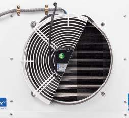 AC alternating/three-phase current fans in the standard version, speed-controllable using a 0 10 V signal Tecnología altamente eficiente en todos los evaporadores que llevan montados de serie