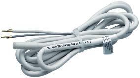 Desconexión a +25 C Conexión a +3,5 C Potencia de ruptura a 230 V, 50 Hz: Ohmica I max 25 A, Inductiva I max 5 A, Tipo de protección: IP44 Cable de conexión de 2 conductores de 75 cm longitud