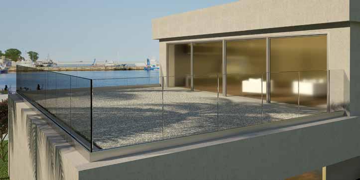 SABCO BALAUSTRE - BARANDILLAS - BALUSTRADES - GANZGLASGELÄNDER by SABCO, Sadev Balustrade Concept, è il sistema di balaustra in vetro senza telaio nelle versioni a muro e a pavimento.