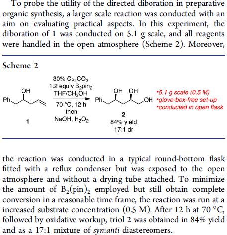 (Scheme 2) Wert der Methode für präparative Synthesen?