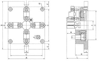 between handle and base of chuck is 30 for better ease of handling - This extra thin chuck design may increase the allowable length of machining operation - It may be used with hard jaws or soft jaws