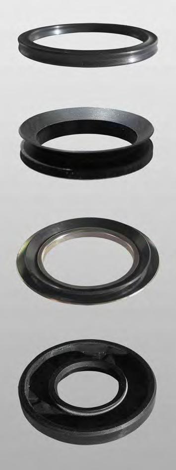 O-Ringen. Nutringe dichten Zylinder im Bereich von Kolben oder Stange ab. Ihre Haupteinsatzbereiche sind die Hydraulik und Pneumatik.