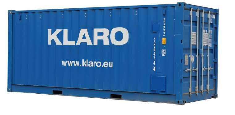 1. Allgemeine Informationen 1.1. KLARO container.blue KLARO container.blue ist die mobile Kläranlage im Standard 20 Fuß Container.