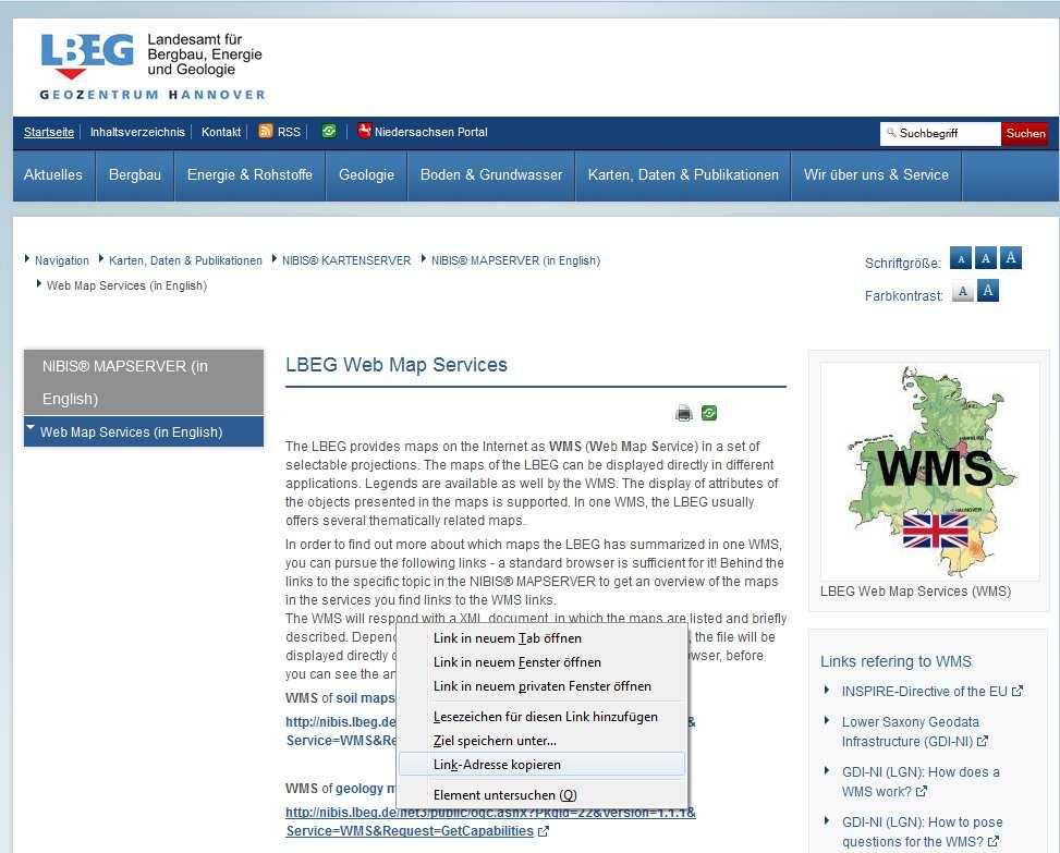 Layer Manager: WMS Dienste hinzufügen ESRI AWT