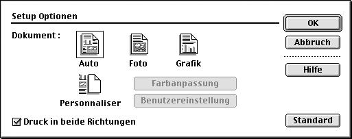 Dokument drucken: 3 Wählen Sie im Ablage-Menü Ihres Macintosh Anwendungsprogramms die Seiteneinstellungen.