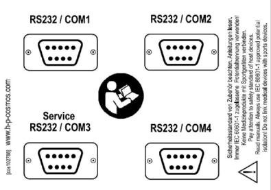 6.3. Ārēju ierīču pievienošana/pieslēgvietas Lietotāja termināļa aizmugurē ir RS232 pieslēgvietas. Informāciju par USB-RS232 pārveidotāju skatiet sadaļā Piederumi.