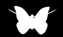 Joanna Charlotte Butterfly Black-White 4,5 x 3,5 cm Kette / Chain 44