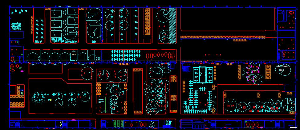 Layout Hallen 6 / 7 vor der Kapazitätserweiterung Finish Abnahme