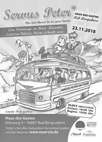 Bad Bergzabern, den 24.10.2018-52 - Südpfalz Kurier - Ausgabe 43/2018 Wir laden Sie zu unseren Zusammenkünften ein. Jeder ist herzlich willkommen. Der Eintritt ist frei.