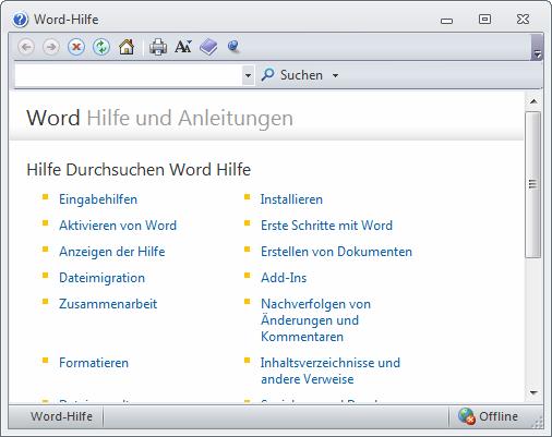 2 ECDL - Modul 3 - Textverarbeitung (mit Windows 7 und Word 2010) Symbolleiste Die Hilfe-Startseite Tragen Sie im