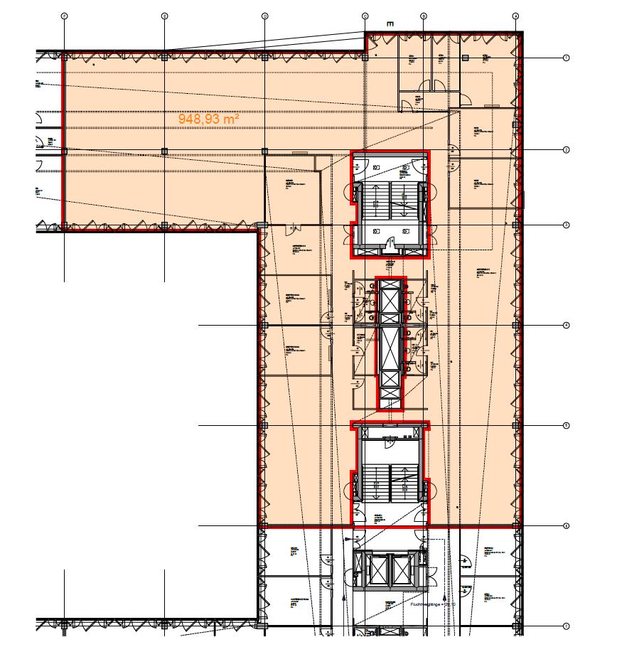 Freifläche Bauteil F: 948 m² - 4.