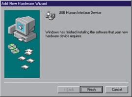 8. Legen Sie Ihre Windows-98SE- CD ein und klicken Sie auf OK. 9. Klicken Sie auf Finish (Fertigstellen). 10. Wiederholen Sie die Schritte 4 bis 9 um zweiten PS/2 Port zu installieren.