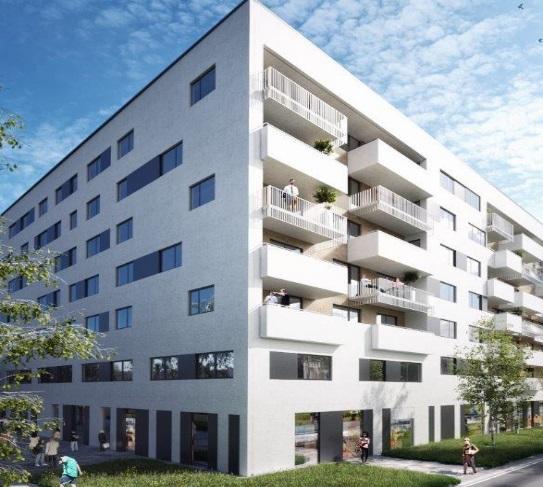 Mit Baubeginn 2016 bis 2017 entsteht auf einer Bruttogeschoßfläche von rund 47.300 m² ein Projekt mit rund 600 Wohnungen, die auf 3 Bauteile aufgeteilt sind.