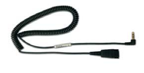 Panasonic und Gigaset Pro Anschlusskabel mit FCC-4/4 und 2,5-mm-Klinkenstecker Für schnurlose Headsets an Tischtelefonen mit