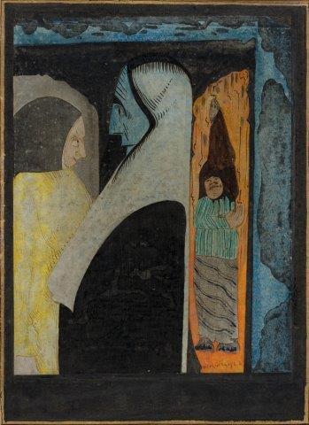 Ohne Titel, 1922 Braunschwarze, braune und blaue Tusche, Aquarell, 317 x