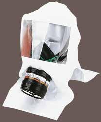 Atemschutz 2 Halbmasken (DIN EN 40) und zugehörige Partikel-, Gas- und Kombinationsfilter (DIN EN 43/4387) Halbmasken umschließen Mund, Nase und Kinn.