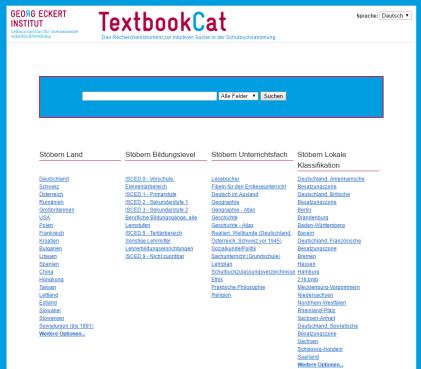 TextbookCat GEI Schulbuchsammlung Schulbuchwissenschaftler Ergebnisse: Mengen von Schulbücher mit