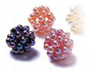 ~10 mm Fresh water cultured pearls ~12 mm multicolor Pearlie Ohrhänger / Earrings