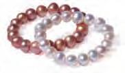 31707 25,- Ring / Ring Princess Armbänder elastik / Bracelets elastic Biwa weiss, peach, plum,