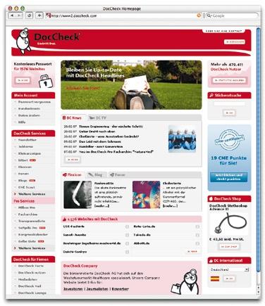 DocCheck Newsletter 1. Einen Schritt voraus Porträt DocCheck (www.doccheck.de) ist das größte und am schnellsten wachsende Business-to- Business Portal für medizinische Fachkreise in Europa.