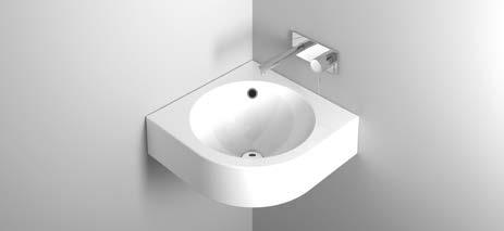Schmidlin ORBIS CORNER Wandbecken Mit ORBIS CORNER platzieren Sie in Ihrer Gäste toilette ein Waschbecken, das aus einer kleinen Ecke viel macht.