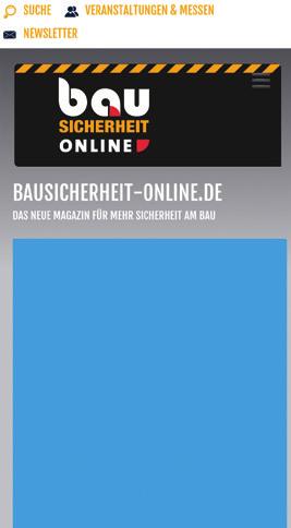 Anzeige in der Mobil-Version Preis/Jahr: je 399,00 Mobile Version www.bausicherheit-magazin.