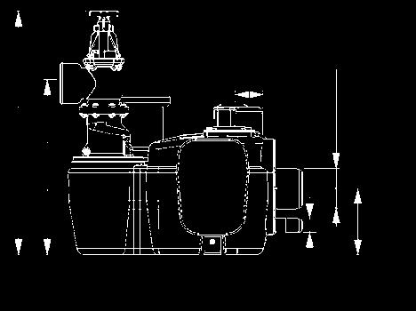 Nutzvolumen 0 Liter Monoanlage mit einer Pumpe Typ SPF mit Standard-Schaltgerät ohne Absperreinrichtung, mit senkrechtem Druckabgang mit Absperreinrichtung, mit waagrechtem