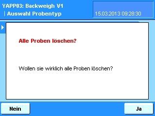 Über Druck wird das Ergebnis auf einem angeschlossenen Messwertdrucker augegeben, über FTP erfolgt die Speicherung auf einem konfigurierten FTP Server (im CSV Format).