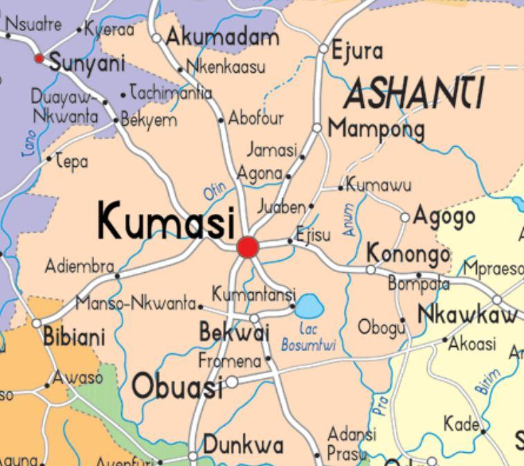 ASHANTI REGION - ABOFOUR UNSERE ZWEITE HEIMAT die Hauptstadt Kumasi (ca. 2,1 Mio.