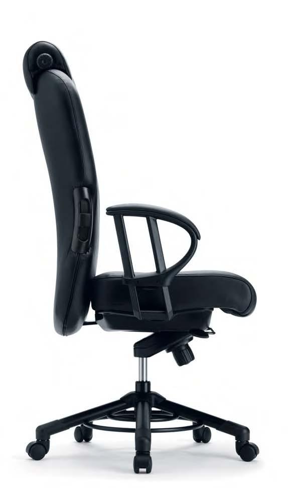 Modelle O 665 In der XXXL-Serie finden gewichtige Persönlichkeiten einen Bürostuhl, der sitzt.