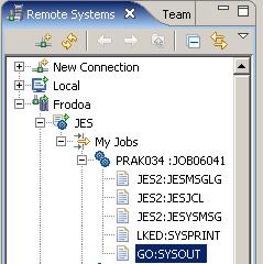 Systems Window. Expandiere JES und My Jobs.
