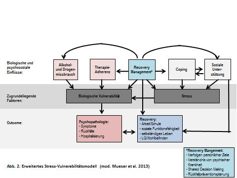 Abb. 2: Erweitertes Stress-Vulnerabilitätsmodell (modifiziert nach Mueser et al. 2013) Le Boutillier et al.