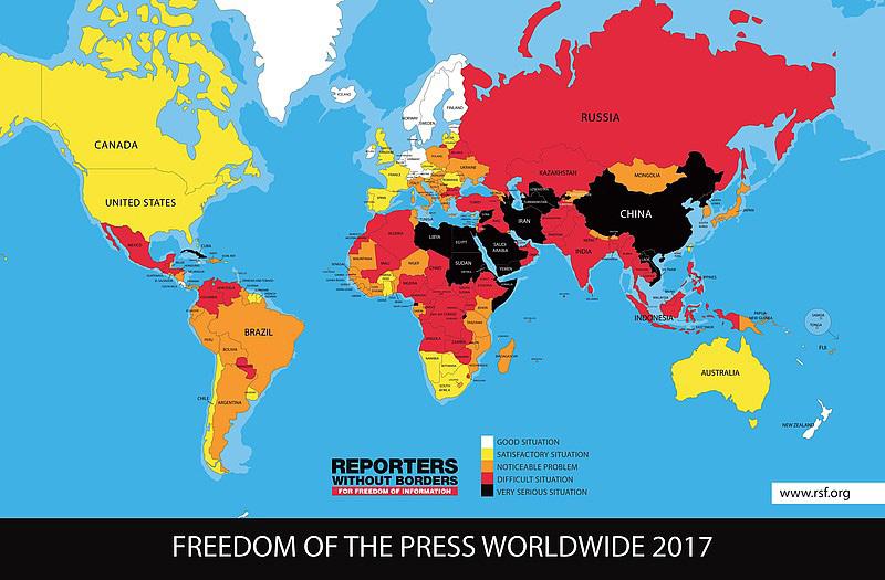 Situation der Pressefreiheit weltweit Seit 2002 veröffentlicht die NGO Reporter ohne Grenzen jedes Jahr einen Bericht und eine Rangliste über die Situation der Pressefreiheit.