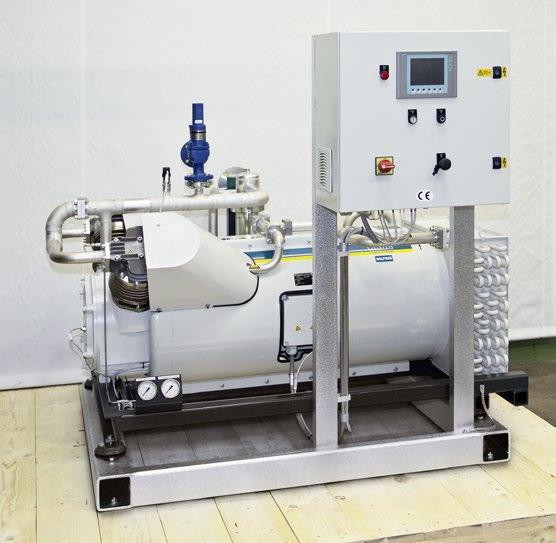 Sauerstoff wird durch eine PSA-, VPSA- oder Membrananlage erzeugt. Je nach Verfahren liegt der Druck nach der Erzeugungsanlage bei atmosphärischem Druck (VPSA) oder bei rund 4 bar (PSA).
